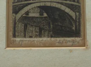 Sal Meijer - Ingelijste ets , Gracht in Amsterdam , Reguliersgracht ? – Nr. 17 kopen? Bied vanaf 25!