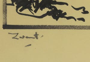 Arie Zwart - Stifttekening, Ingang van de Neuhof Thorn - Ingelijst kopen? Bied vanaf 60!