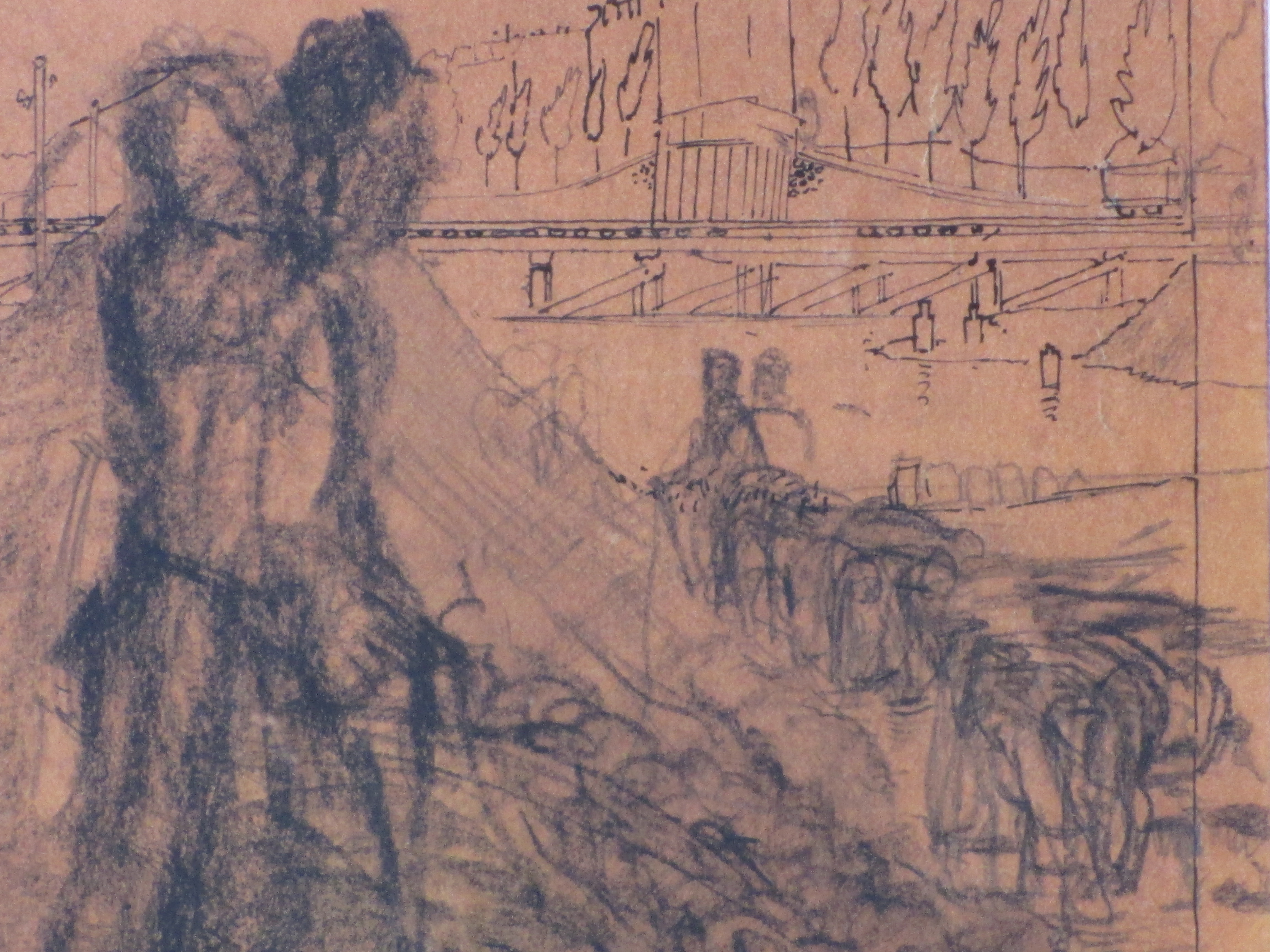 Pieter Dupont - Aan de oevers van de Seine - Tekening kopen? Bied vanaf 1!