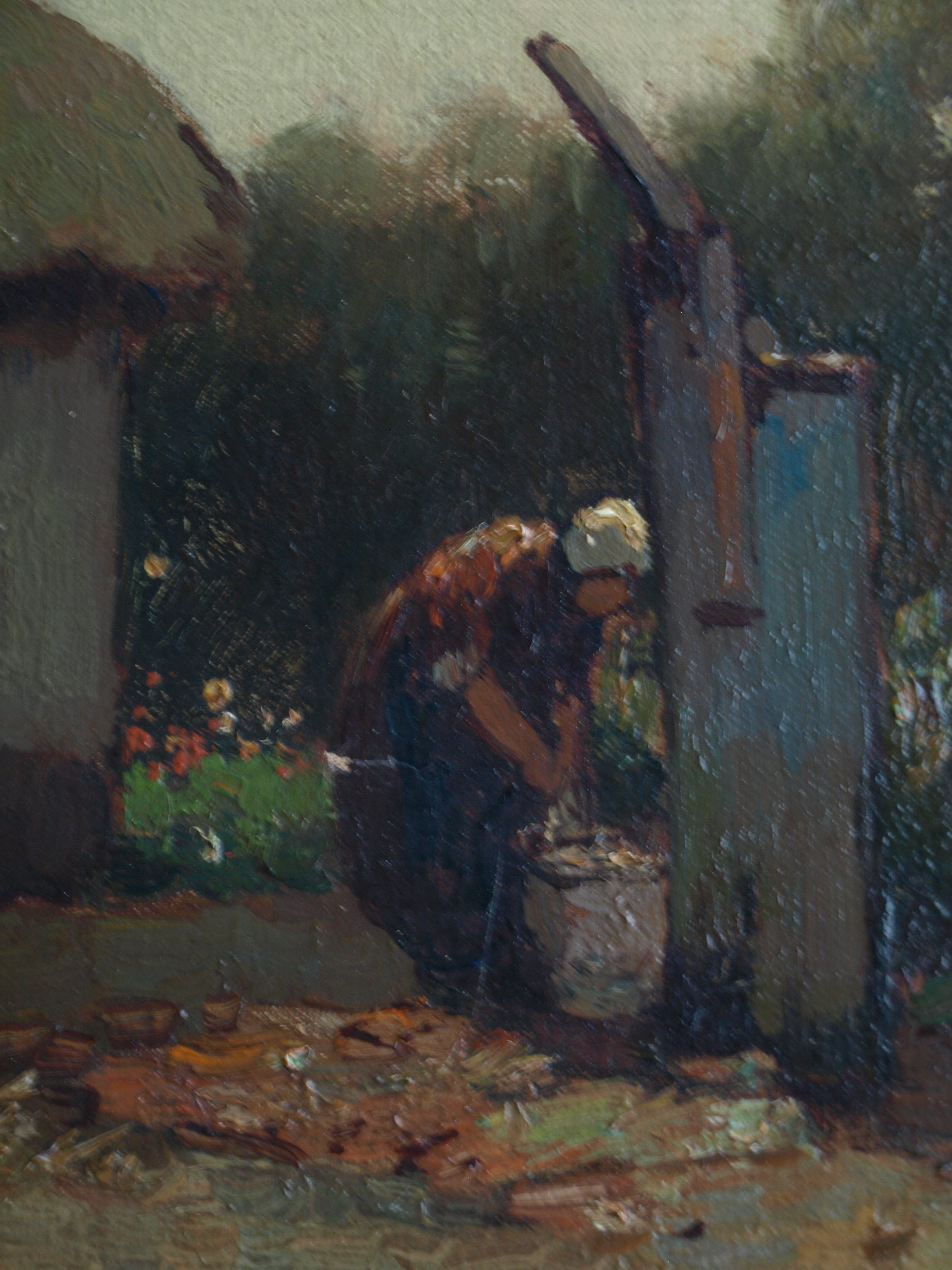 Jan Simon Knikker (sr.) - onder pseudoniem H. Endlich, Boerenerf – gesigneerd & ingelijst kopen? Bied vanaf 1!