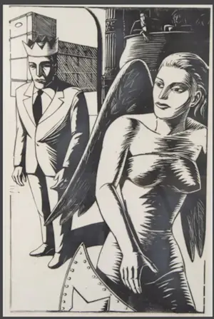 Leon Janssen - In het Theater, Houtsnede tgv Edmond Hustinxprijs 1986 kopen? Bied vanaf 99!