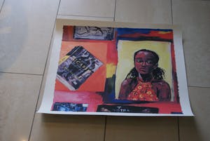 Peter Klashorst - afrikaans meisje / picasso kopen? Bied vanaf 49!