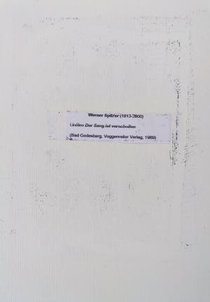 Werner Spitzer - Der Sang (II) kopen? Bied vanaf 15!