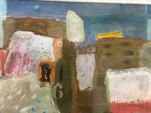 Lita van Engelenhoven - Landschap met roze weide kopen? Bied vanaf 75!