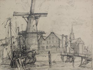 Frederika Broeksmit - Tekening - Delfshaven kopen? Bied vanaf 55!