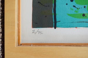 Niet of onleesbaar gesigneerd - KDL - Vier Abstracte prints kopen? Bied vanaf 1!