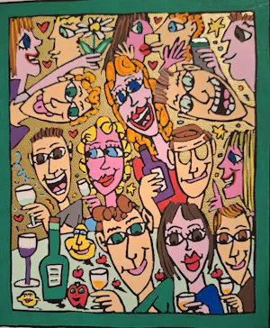James Rizzi - What a party! Unikat, Acryl auf Leinwand kopen? Bied vanaf 5550!
