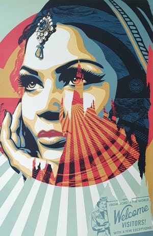 Buy Shepard Fairey - Target Exceptions - gesigneerd? Bid from 1!