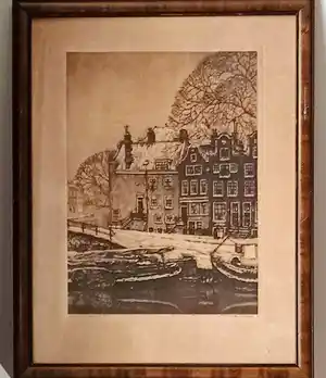 Cornelis Brandenburg - Achtergracht Amsterdam verkocht voor € 50!