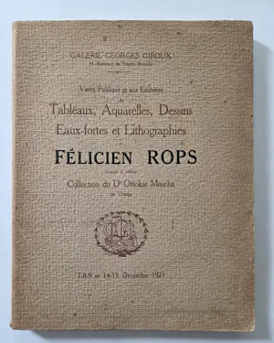Felicien Rops - Catalogus Galerie Georges Giroux. 1921. kopen? Bied vanaf 49!