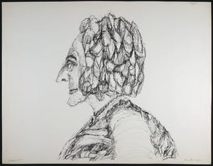 Henri Plaat - Inkttekening, Damesportret kopen? Bied vanaf 1!