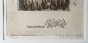 Jan Montyn - Ets: Voor nu + dan | 1977 | Ingelijst kopen? Bied vanaf 95!