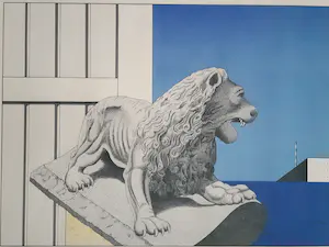 Marinus Fuit - Gebeeldhouwde leeuw aan zee kopen? Bied vanaf 50!