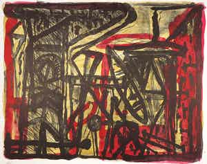 Theo Kuijpers - Litho, Zonder titel verkocht voor € 1!