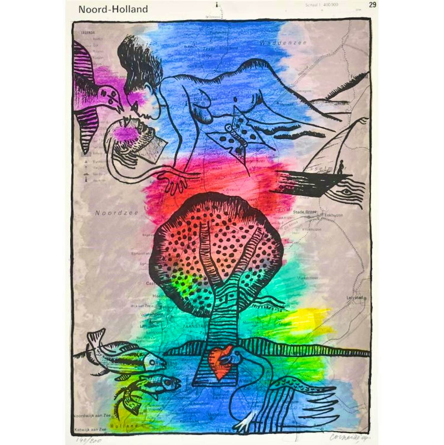 Corneille - Kleurenzeefdruk NOORD HOLLAND Handgesigneerd kopen? Bied vanaf 245!