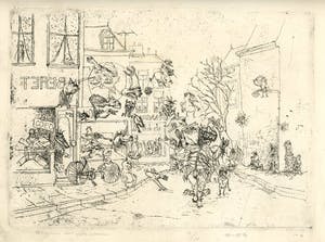 Hans Kuyt - ets - Belcampo – Het Grote Gebeuren 7 - 1967 - 19478 kopen? Bied vanaf 75!