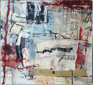 Mathieu Berden - Acryl op doek, Abstracte compositie (Zeer groot) kopen? Bied vanaf 1!