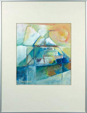 Bernadette Leijdekkers - Acryl op papier, Zonder titel - Ingelijst kopen? Bied vanaf 1!