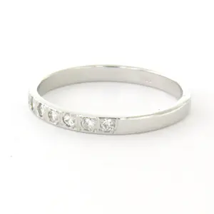 14k wit gouden ring met briljant geslepen diamant tot. 0.10ct – F/G - VS/SI kopen? Bied vanaf 220!