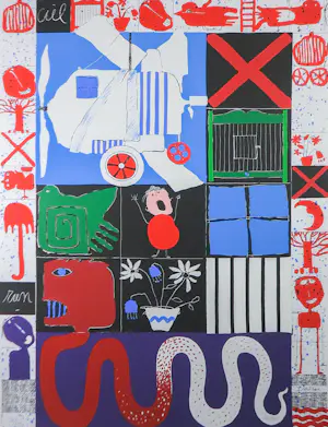 Christian Silvain - Zeefdruk, Zonder Titel - Ingelijst (Groot) kopen? Bied vanaf 100!