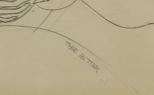 Theo Bitter - Pentekening, Moeder met kind - Ingelijst kopen? Bied vanaf 35!