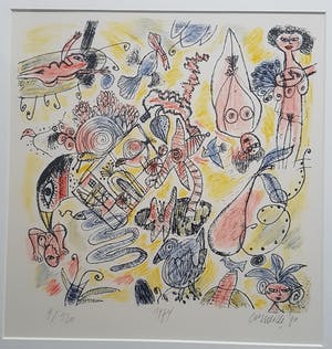 Corneille - Prachtige zeldzame litho -vrouw met vogels kopen? Bied vanaf 400!