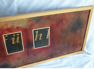 Frank Starik - Acrylverf en Fotografie, “GEFÜHL” – 39 x 118 cm - gesigneerd & ingelijst – 1989 kopen? Bied vanaf 1!