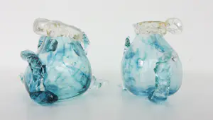 Yvon Trossèl - Twee glazen blauwe muisjes kopen? Bied vanaf 100!