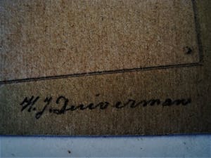 Hendrik Johannes Duiverman - Bijzonder Trompe-l’oeil Aquarel "van Boom tot Lucifer" gesigneerd kopen? Bied vanaf 10!