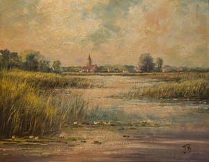 Jan Beaufort - polderlandschap kopen? Bied vanaf 1!