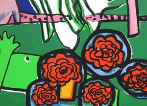 Corneille - Zeefdruk op doek, Le Monde de Fables de Charles Perrault - Ingelijst (Uitzonderlijk groot!) kopen? Bied vanaf 2000!