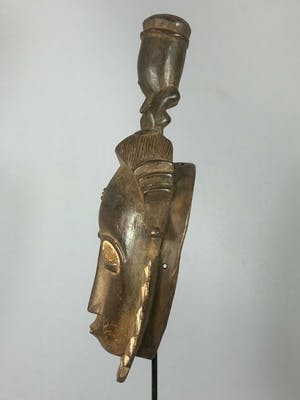 Baule - 200449 - African Rare & Old Tribal Used Baule mask - Iv. Coast. kopen? Bied vanaf 75!