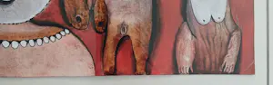 Ans Wortel - lichamen van het oude roodland – gouache - ingelijst kopen? Bied vanaf 299!