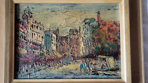 Arnoldus Oldenhave - Het Rembrandtplein in Amsterdam - jaren 50/60 kopen? Bied vanaf 250!