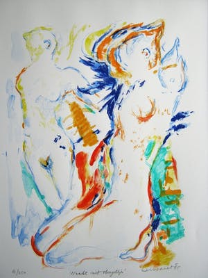 Paul de Lussanet - litho: naakt met vleugeltjes kopen? Bied vanaf 69!