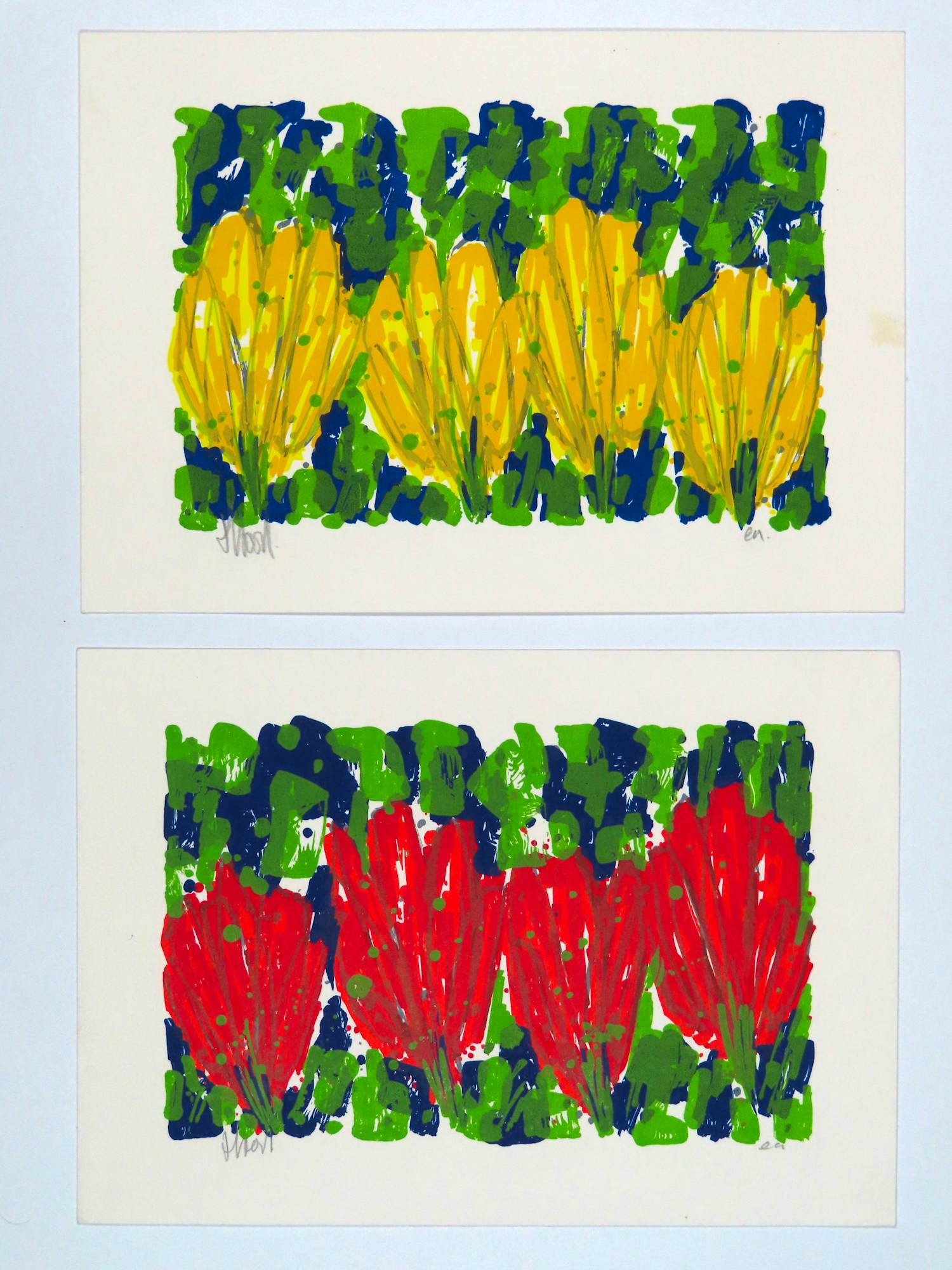 Ad van Hassel - Rode Tulpen & Gele Tulpen (lot van 2) kopen? Bied vanaf 40!