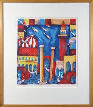 Marianne Aulman - Litho, Atlantis XXV - Ingelijst kopen? Bied vanaf 1!