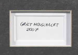 Griet Menschaert - Gemengde techniek op papier, Abstracte compositie kopen? Bied vanaf 1!