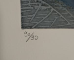 Georges Dussau - Carre Blue, Farbradierung kopen? Bied vanaf 150!