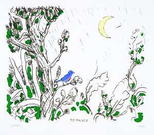 Pieter Holstein - Handgekleurde ets, Romance / Prent 190 verkocht voor € 50!