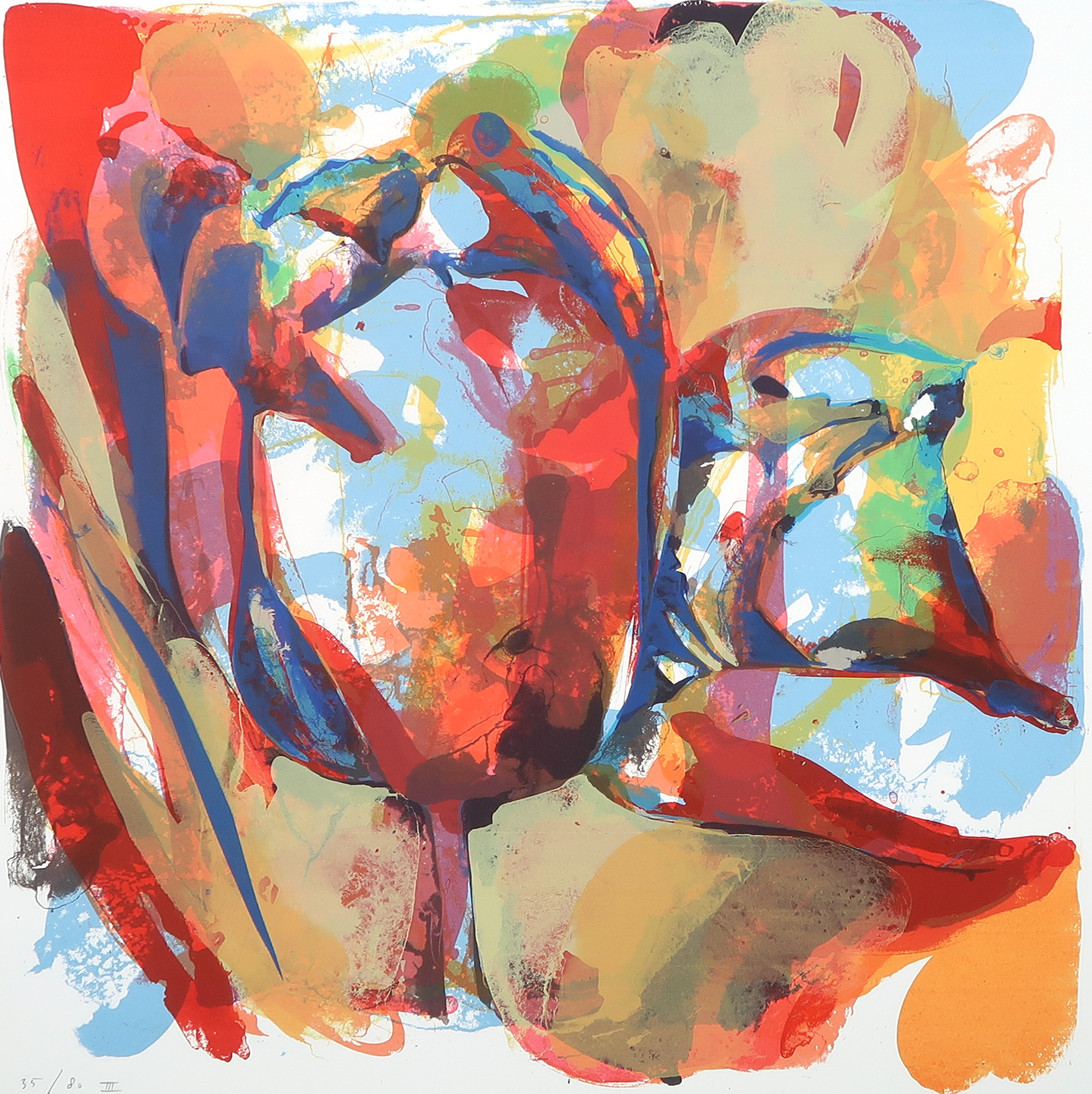 Paul de Vries - Zeefdruk, Bloemen - Tulpen kopen? Bied vanaf 35!