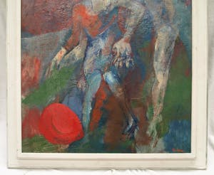 Petr Pavlištík - Ingelijst olieverf op doek, Ve vétru (“In de wind”) – 90 x 76 cm kopen? Bied vanaf 200!