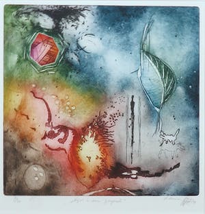 Ad Arma - Kleurenets, Tijd is een gesprek - Ingelijst kopen? Bied vanaf 50!