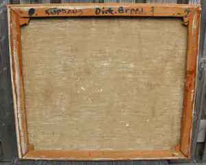 Dirk Breed - Ingelijste olieverf op doek: 'Klapbrug' (Waverbrug, Waverveen) kopen? Bied vanaf 1500!