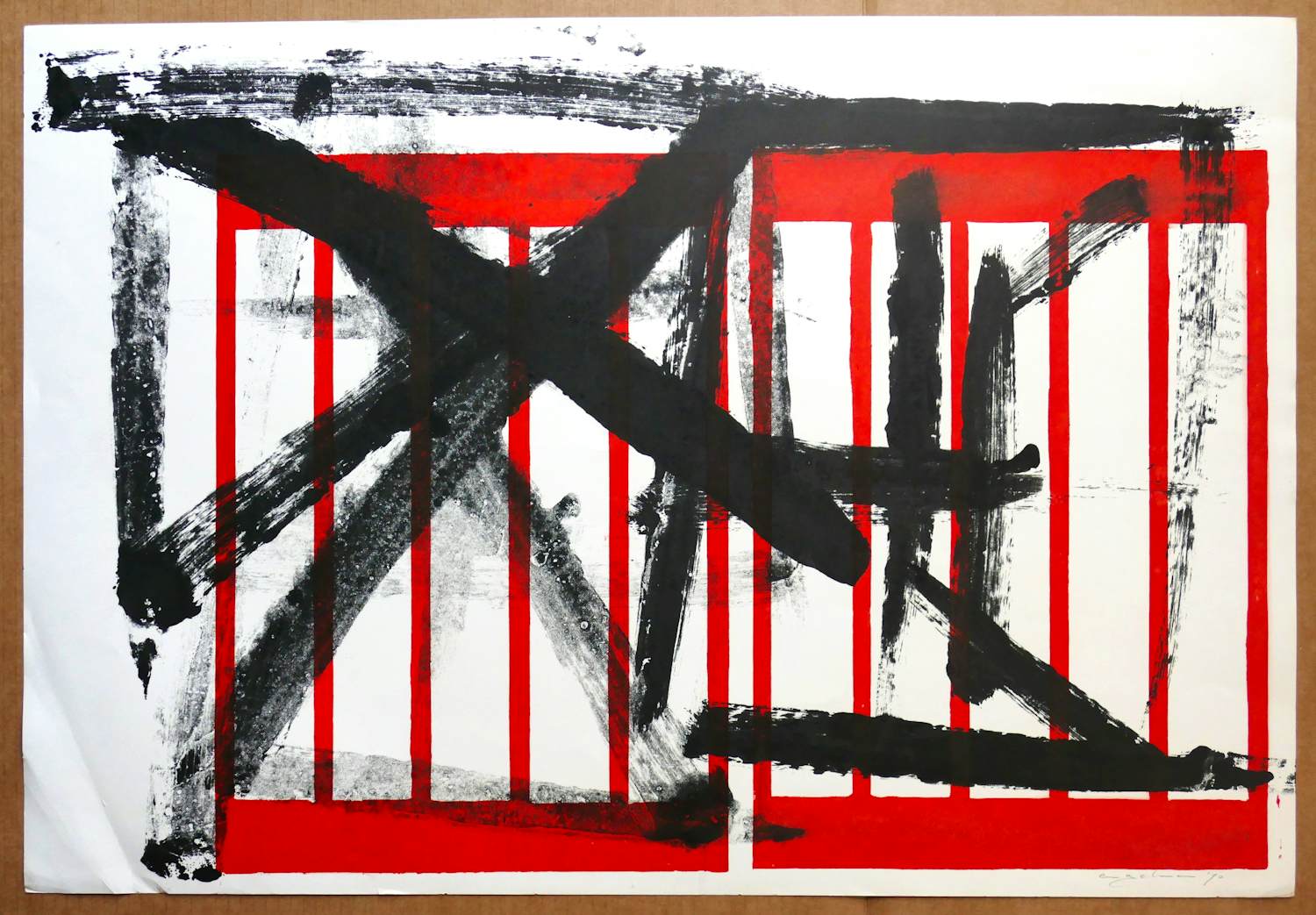 Adine Engelman - Abstracte compositie 1970 kopen? Bied vanaf 125!