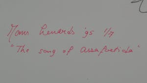 Mans Lenards - the song of assafoetida - verso gesigneerd - 1995 kopen? Bied vanaf 1!