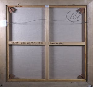 Martin van Wordragen - Olieverf op doek, Boerin met geitje - Ingelijst (Groot) kopen? Bied vanaf 300!