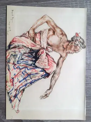 Willem Gerard Hofker - Vrouw Soemina + Balier in traditionele klederdracht. (Adat-dracht) kopen? Bied vanaf 75!