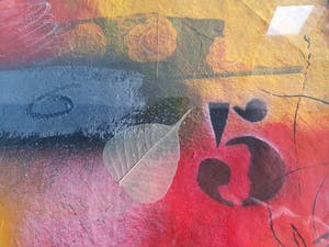 Theo Koster - Five (zeefdruk en collage in luxe lijst) kopen? Bied vanaf 1!