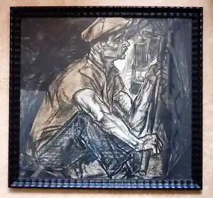 Jan Toorop - Kleuren Litho "De Mijnwerker" S. Lankhout en Co 1915 verkauft für € 65!